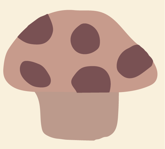 illustratie van een paddenstoel met stippen